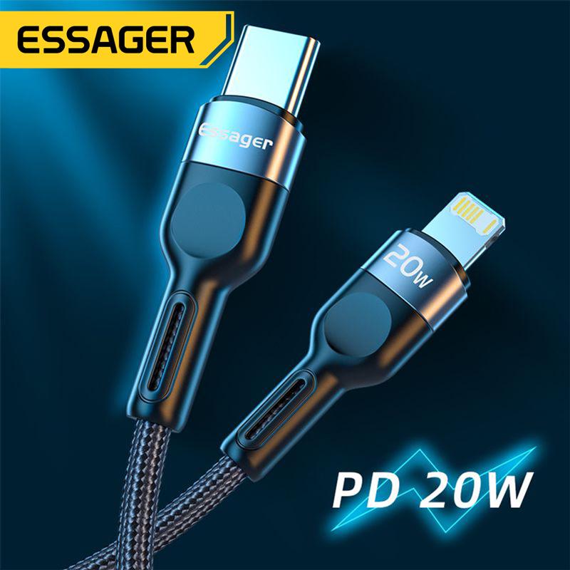 

Кабель Essager Apple PD20W для быстрой зарядки Type-C для iPhone 12/13/iPad 0.5m