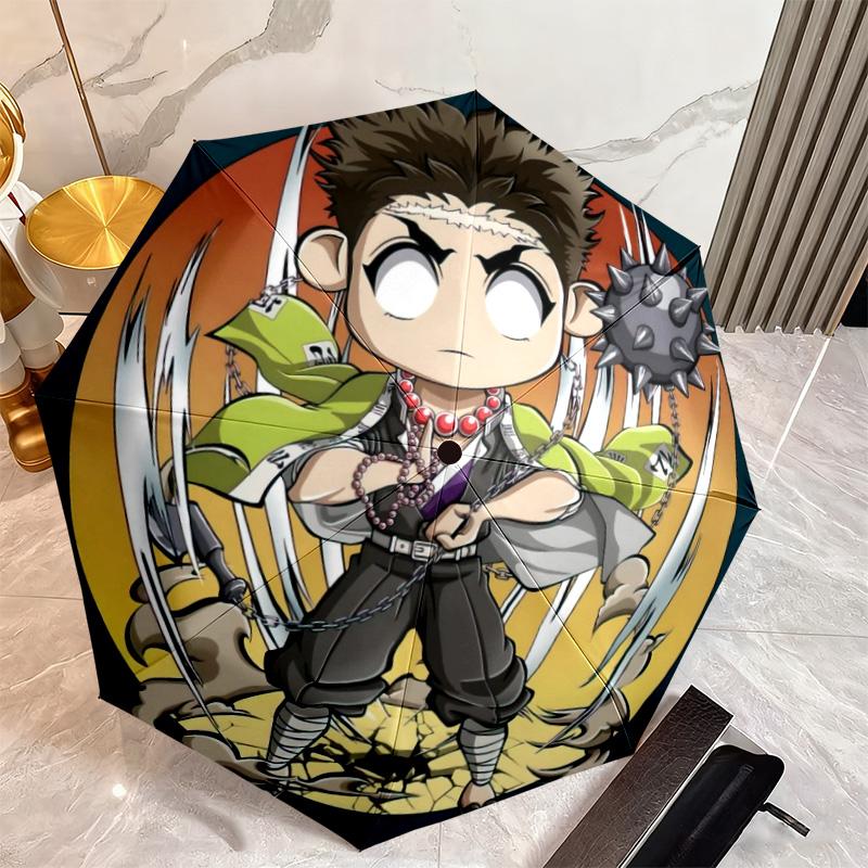 Japanese-style Cartoon Demon Slayer Kamado Tanjiro & Kamado Nezuko Umbrella Including Home Travel and Outdoor Activities Multi Functional Umbrella 2
