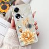For OPPO F23 Case CPH2527 Cover Fashion Marble Flower Soft Slim Silicone Back Cover on OPPO A98 A1 5G CPH2529 OPPOF23 Phone Case