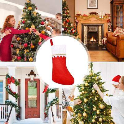 Classic Stocking Decoration 12pcs Classic Christmas Decorative Stockings For Tree Home Decor Accents For Classroom Stairs