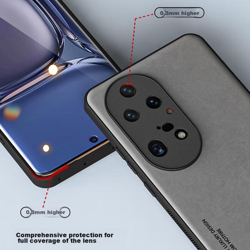 Phone Case for Huawei P50 Pro, Huawei P50 Pro Protective Cover, Upgraded Skin-Like Matte Lens Full Protection Silicone Case - Coral Blue