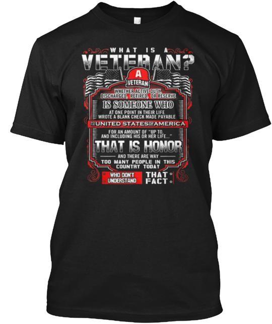 What Is A Veteran T-Shirt Made in the USA Size S to 5XL