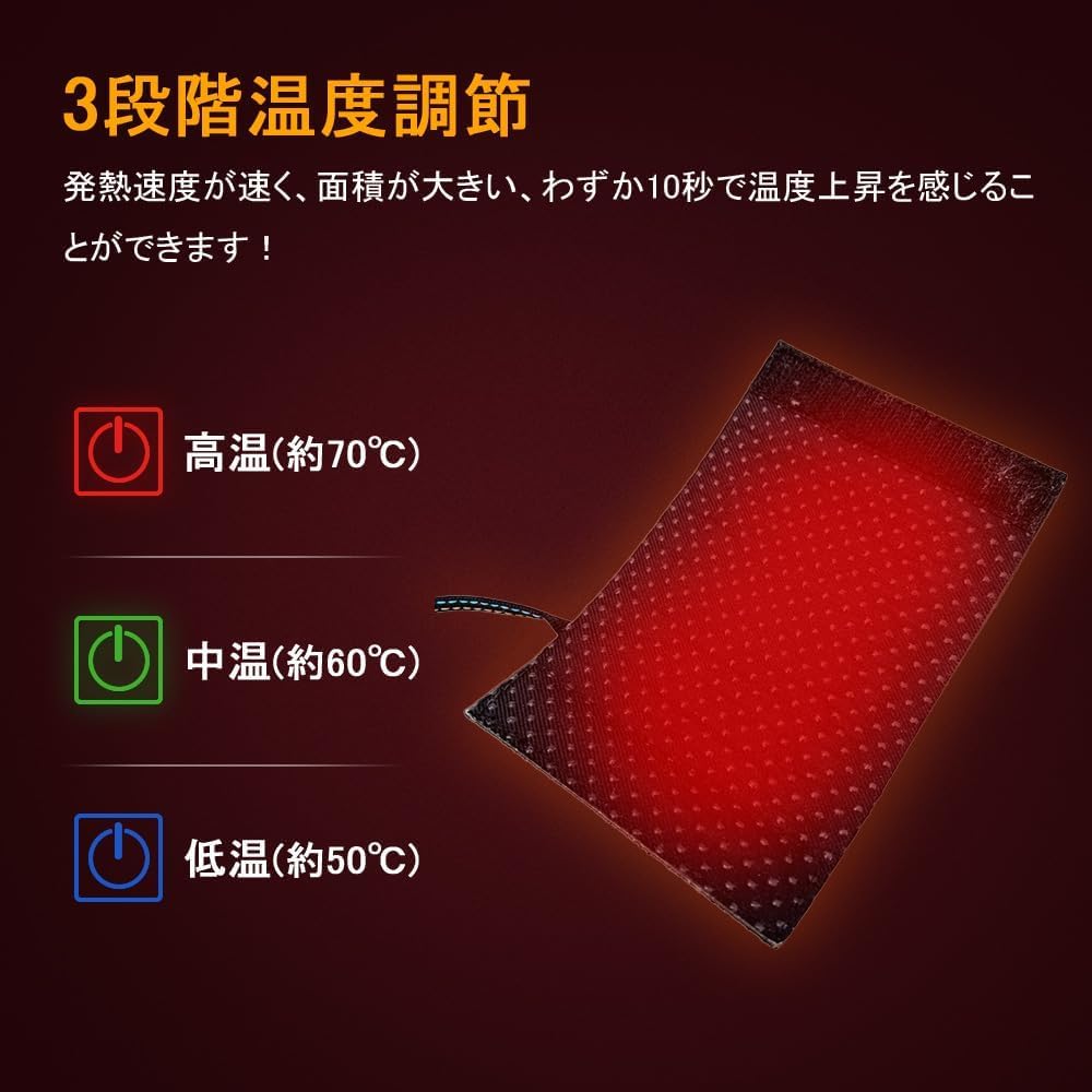 Grip Heater for Motorcycles, Wrap Around Usb Power, 3 Temperature Adjustment, Switch Included, Easy