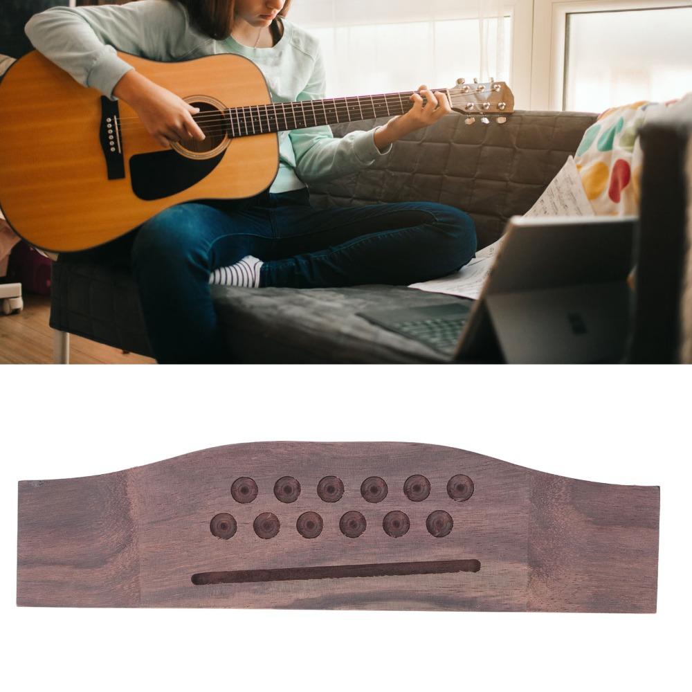 Ponte Acustico in Palissandro Colore Legno Parti per Chitarra Chitarre Acustiche a 12 Corde