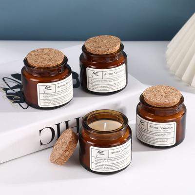 Niche Cork Tea Cup Scented Candle Home Indoor Fragrance Gift Candle Decoration