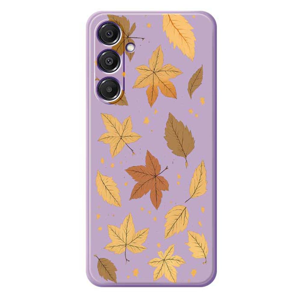 For Samsung Galaxy A16 5G/4G Case Maple Leaves Pattern Printing Straight Edge TPU Phone Back Cover