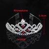 Ainameisi New Blue Crystal Tiara Wedding Crown Headband Women Girls Rhinestone Pageant Party Bridal Hair Jewelry Accessories
