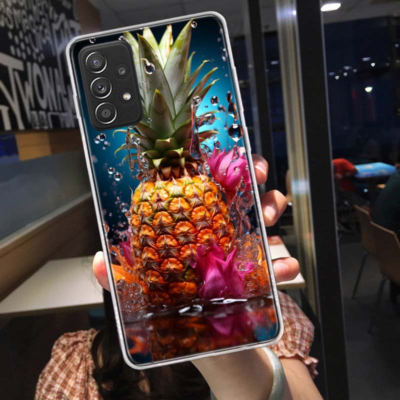 Harvest Pineapple Phone Case for Samsung A54 A57 A37 A17 A14 A15 A12 A24 A34 A55 A35 A25 A52S A07 A05S A04S A22 A32 A72 Galaxy N