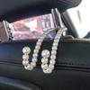 Creative Pearl Car Seat Hook Stylish Backrest Organizer Multifunctional Car Mounted Hook Women Car Decor Accessories