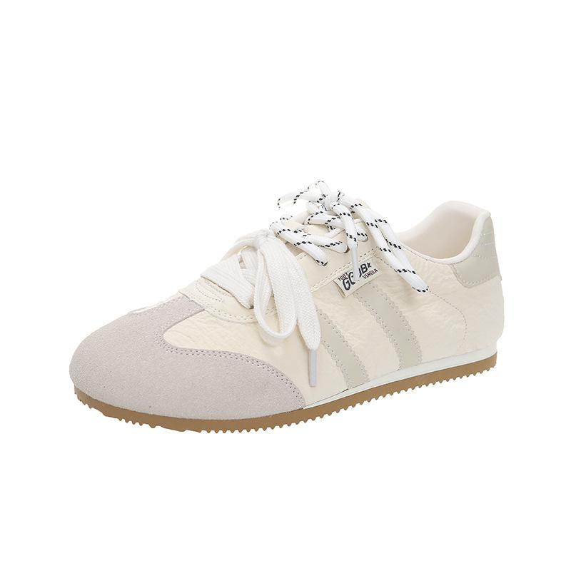 Forrest Gump Shoes 2025 Spring New Women's Shoes Retro Flat-bottomed Casual Versatile Soft-soled Sports Comfortable Lace-up German Training Shoes