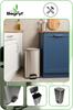 Kosz Na Śmieci Metalowy Nowoczesny Kuchenny Z Pokrywą Inox 35L 61X34X24 Cm | Begryf