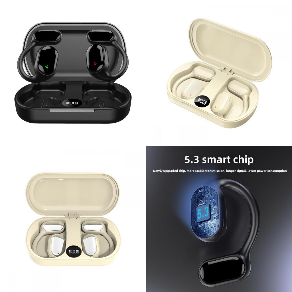 Bluetooth Ear Hooks With Enc Noise Cancelling For Sports And Workout Use