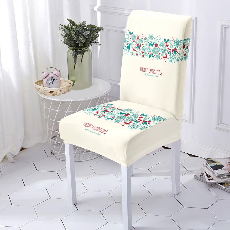 Elastischer bedruckter Stuhlbezug Festlich dekorativ Hautfreundlich Bequem Sitzbezug Zuhause Geruchlos Maschinenwaschbar Schoner