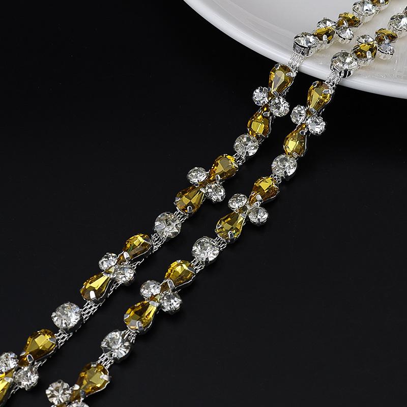 

Цветные стразовые цепочки с когтями для DIY аксессуаров и украшения одежды Approximately 90CM