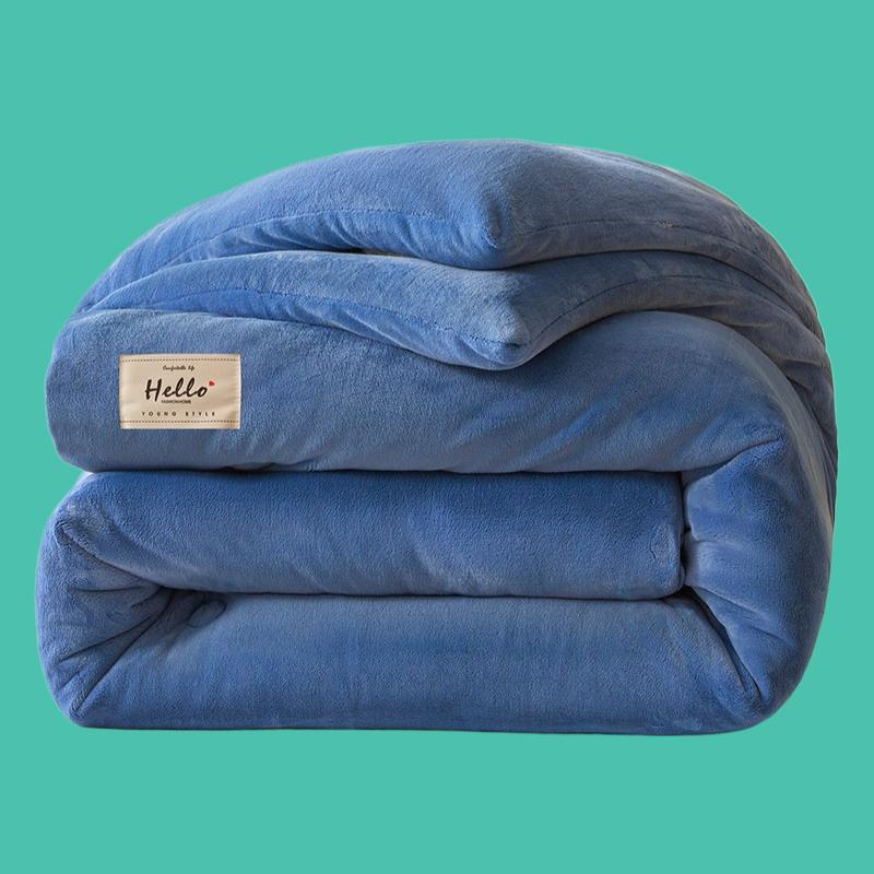 2025 new class A milk fleece warm winter quilt thickened in autumn and winter student dormitory quilt cold-resistant quilt core 150x200cm 2kg