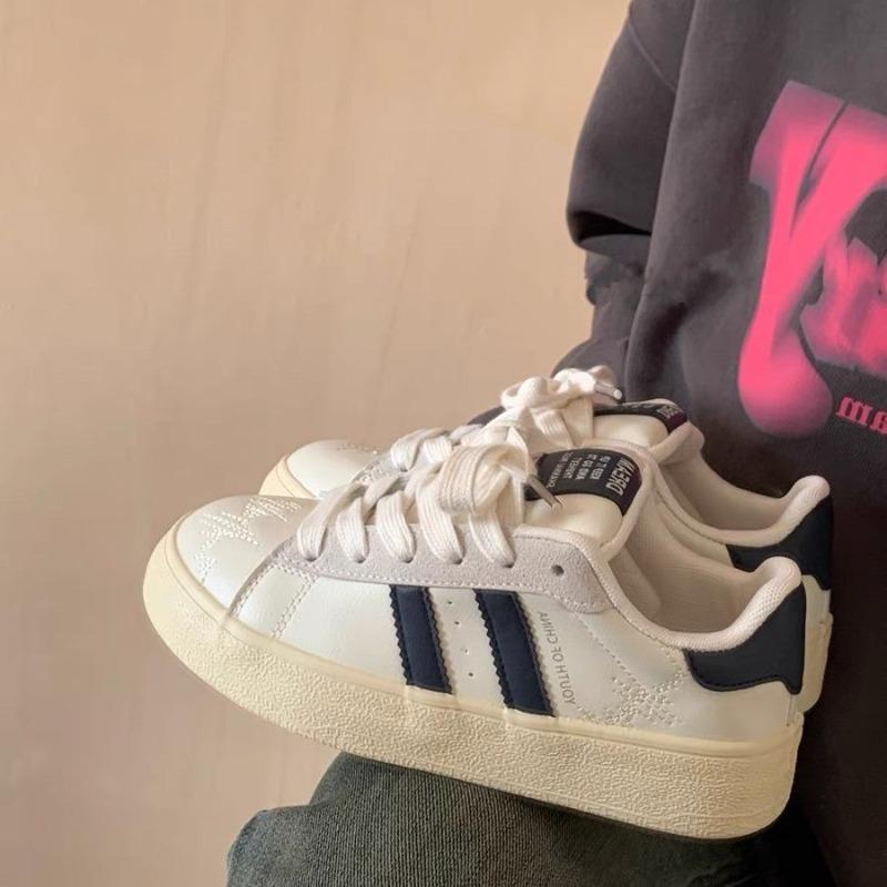 Dopamine Thick Baseplate Shoes Women's Spring and Summer Niche Versatile White Shoes Student Sports and Leisure Shoes Tide