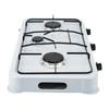 White Built-in 3-Burner Gas Cooktop Rectangular Cast Aluminum with Hose camping equipment