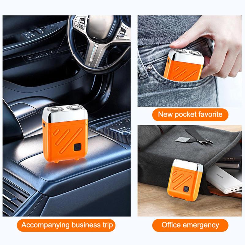 Mini elektrický chytrý holicí strojek Domácí auto holicí strojek Digitální displej Dvouhlavý břit Dobíjecí holicí strojek Břitva Zastřihovač vousů Nástroj