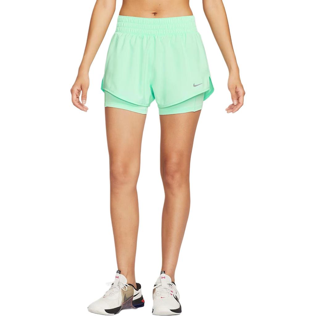 Nike Dri-Fit One Logo Quick-Dry Mid-Rise Loose Two-In-One Sports Shorts Women shorts DX6013-353