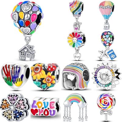 Copperair Balloon Sunflower Color Series Charms Beads Fit Original Fine Braceletsdiy Jewelry Gifts