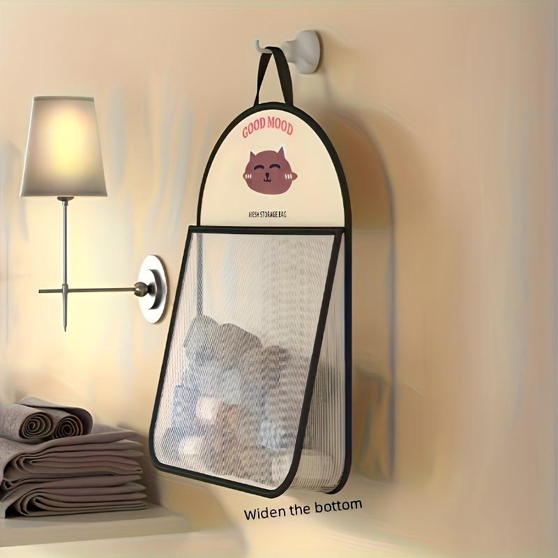 

1 Hanging Mesh Storage Bag - Breathable Fabric Organizer with Cute Animal Patterns, Space-Saving Foldable Design, Suitable for Underwear, Socks 1pc