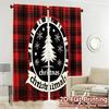 Curtains Christmas Buffalo Plaid Tree Chic Versatile Fabric All Decorative Living Set Of 2 Made Polyester