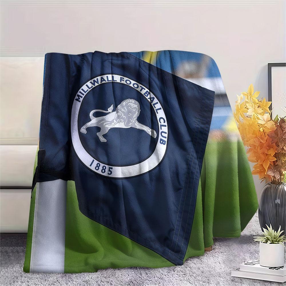 Millwall FC Printed Flannel Blanket, soft throw for bedroom sofa, washable, Christmas present, great gift.