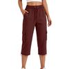 Women's High Waist Straight Leg Cargo Pants with Pockets Color Casual Everyday Wear