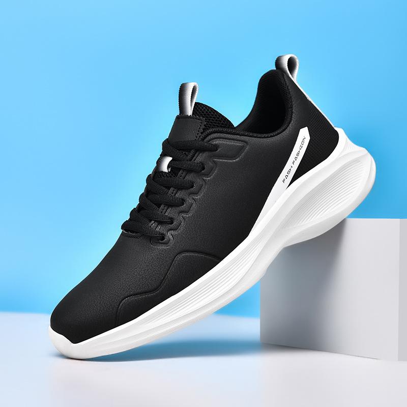 Lederschuhe Frühling und Herbst Niedrig geschnitten Schnürung Bequem Lässig Sportschuhe Weiche Sohle Rutschfest Reise Laufschuhe
