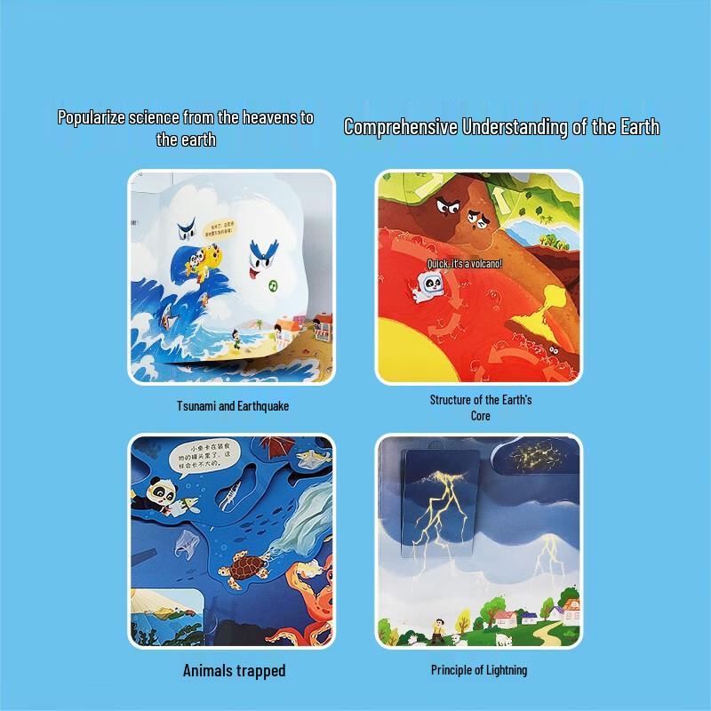 BabyBus 4-Book Science Enlightenment Encyclopedia Set for Kids