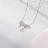 925 Sterling Silver Bow Necklace - Women's Light Luxury Summer Style 2024 Clavicle Chain