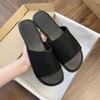 Flat bottom retro casual one-word slippers women's summer wear new seaside vacation beach cool slippers