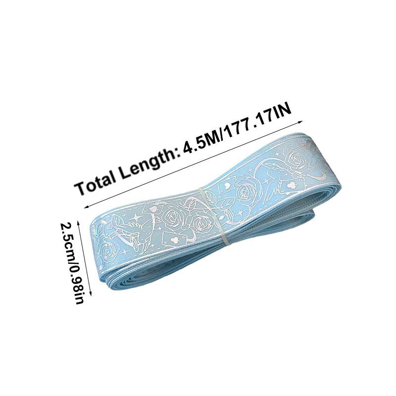 2.5cm*4.5m/Roll Packaging Ribbons Decorative Wrapping Gift Box Multiple Colors DIY Cartoon Lolita Clothing 14 Colors