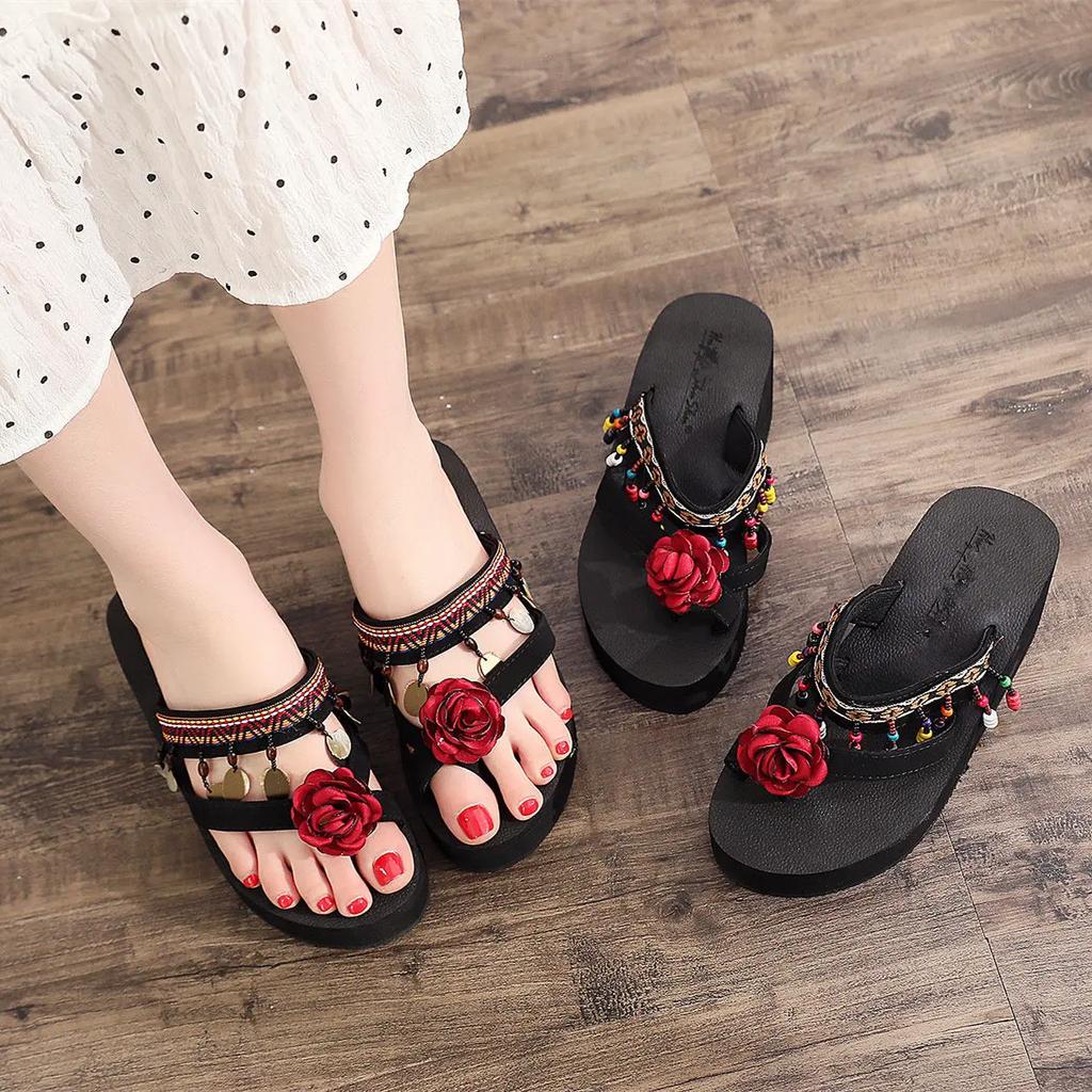 Fashion Sandals Height Shoes for Women Woman Slippers Outside Slides Black Casual 2025 Luxury Summer on Sale Clappers New Style Stylish