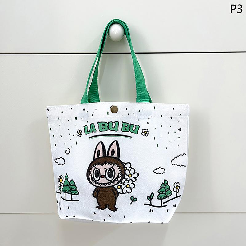 תיק קנבס לאבובו כותנה חמוד מצויר מצחיק תיק טוטה קניות פאוץ' סטודנט נוסע רב-תכליתי פשוט תיקי נשים מתנה