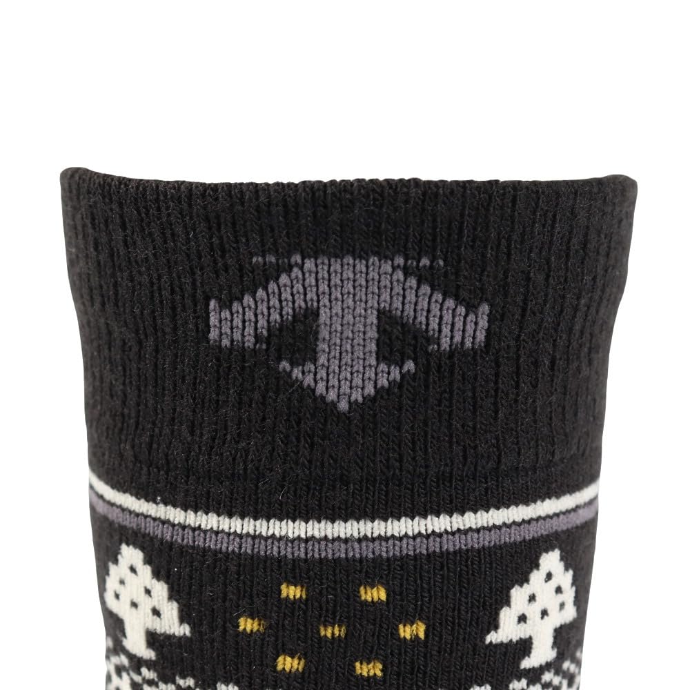 DESCENTE Junior Odor Far Silver Ion Socks for Juniors and DWDWJB61 BLK Socks, Antibacterial, Resistant, Warm, Infrared, (Ag+) Kids,