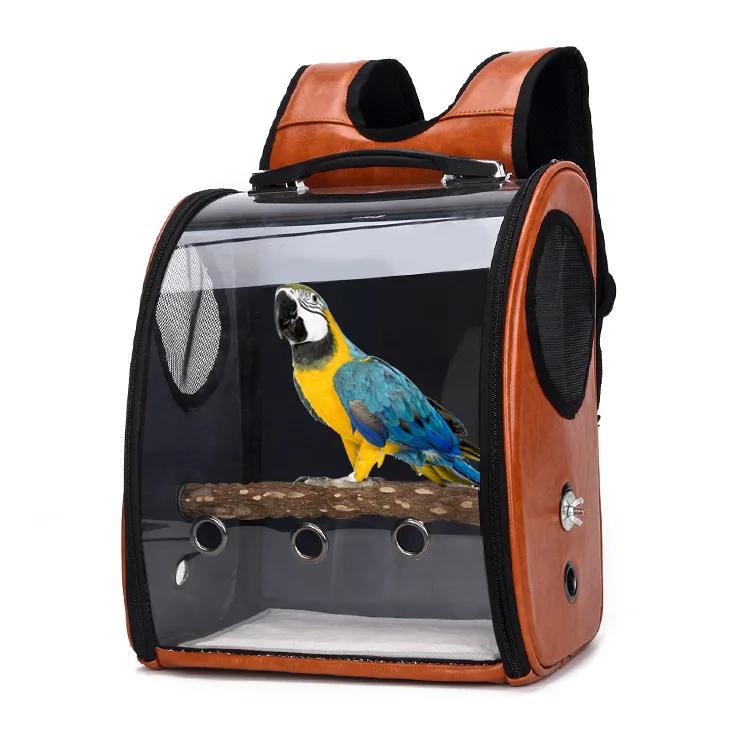 New Parrot Outgoing Backpack Medium Lightweight Transparent Pet Bag Portable Breathable Space Cat Bag