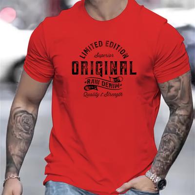 Camiseta de hombre cuello redondo manga corta estampado algodón cómoda camiseta hombre