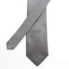[FORMAL] Formal tie for funerals and memorial services, gray silk, formal wear for men (A: Plain)
