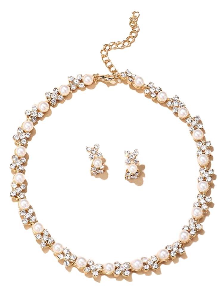 Necklace Jewellery Set for Women Latest Stylish Design Fancy Pearl Choker