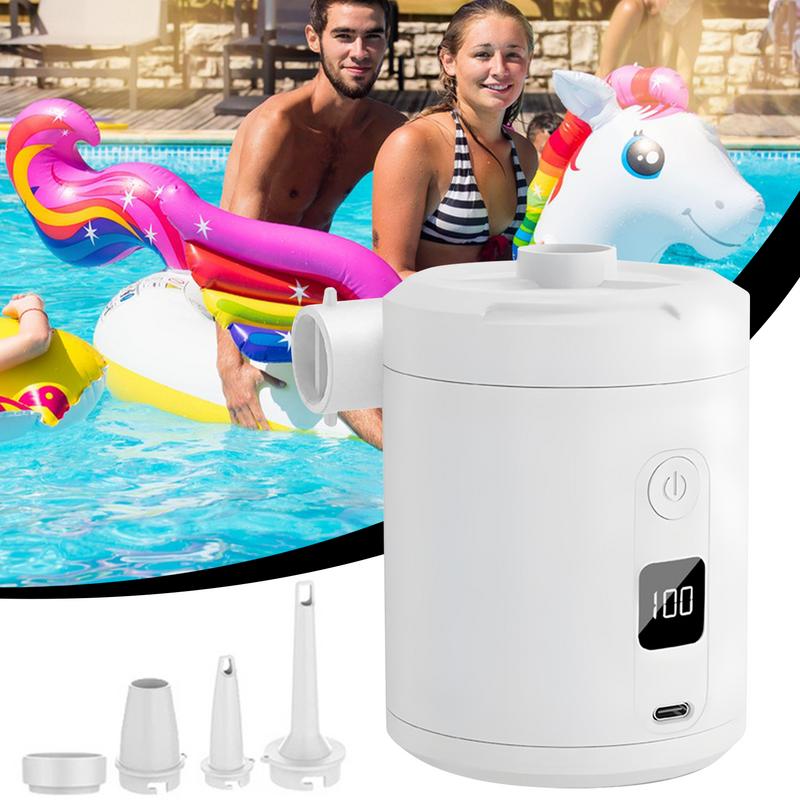 Mini Portable Air Pump Camping Air Pump Electric 5200mAh Battery 4000Pa Quick Inflator Deflator For Pool Beach Travel Home