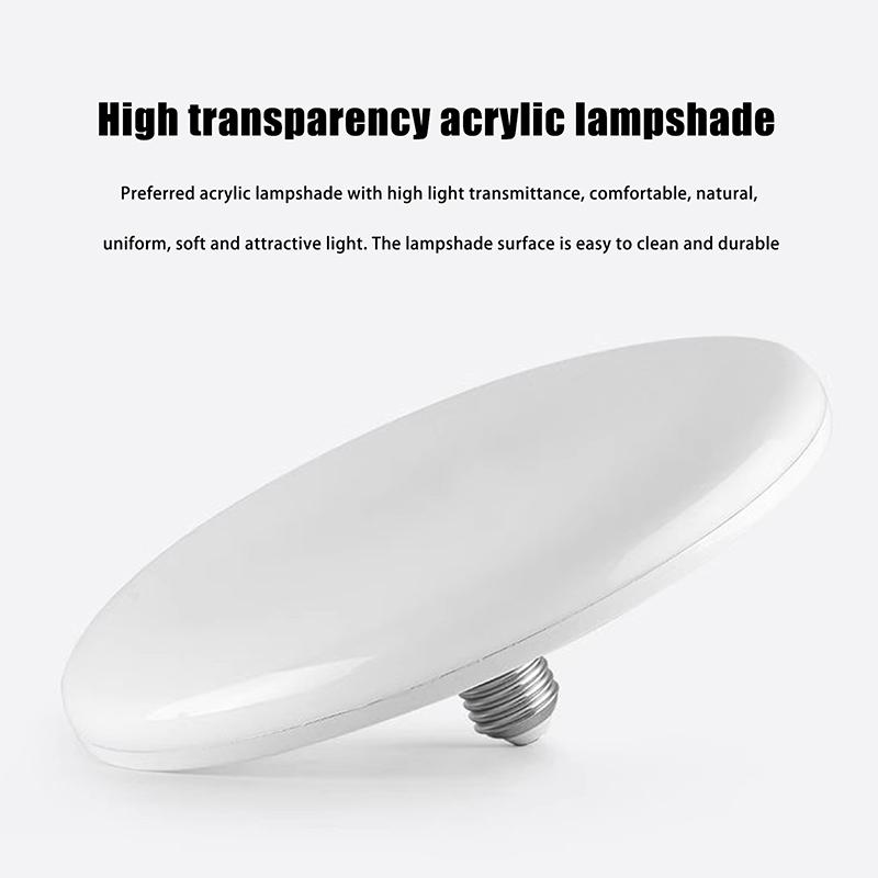 1 Piece 20-200W Indoor Lighting Flying Saucer Light Ceiling Lamp Garage Light Led Bulb Ac 220V E27 Base Energy Saving Lamp