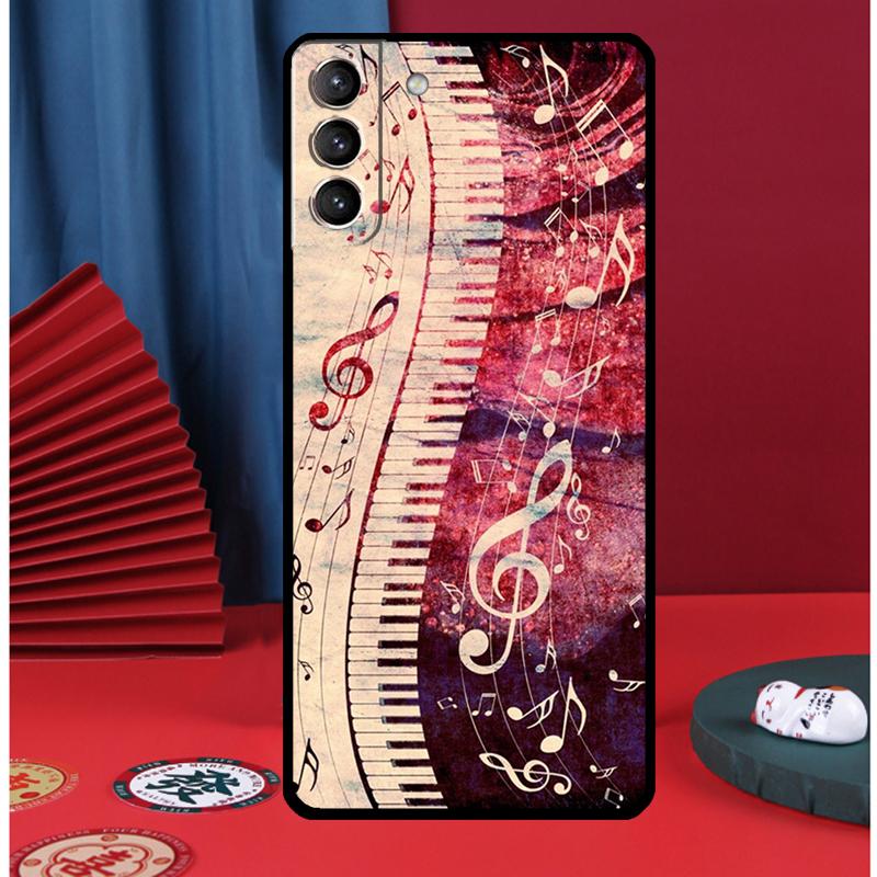 Music Notes Treble Clef Phone Case For Samsung Galaxy S24 Ultra S9 S10 S20 FE S21 S22 S23 Plus S25 Ultra Back Cover