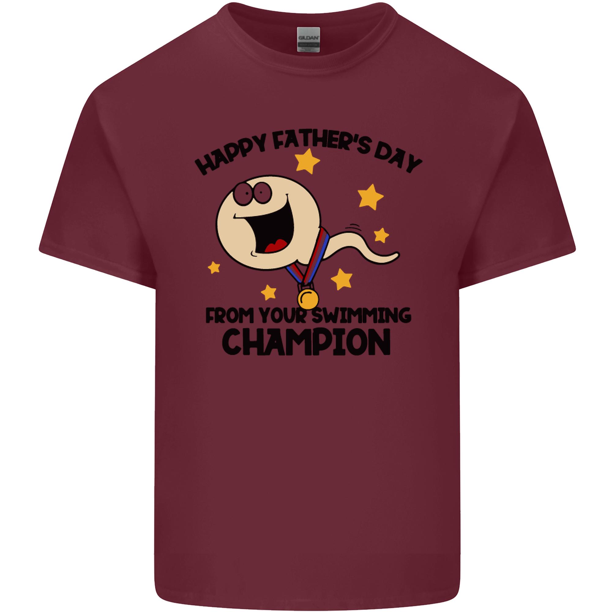 Swimming Champion Funny Fathers Day Dad Unisexs Light Cotton TShirt S