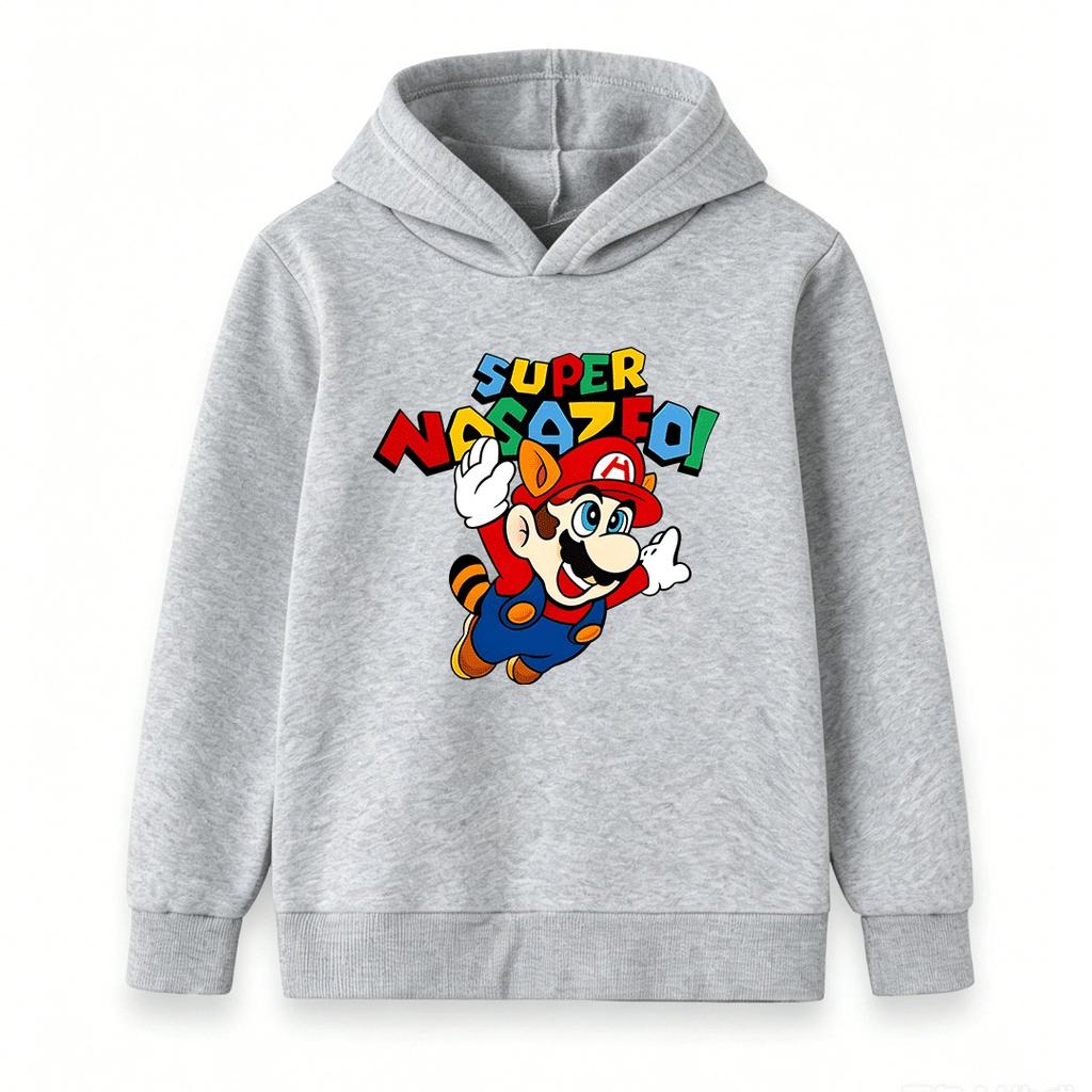 Kids Boys Girls Long Sleeve Crewneck Hoodie, Cute Cartoon Game Character Print Casual Pullover Sweatshirt, Comfortable Soft Cotton Top For Daily Outdo