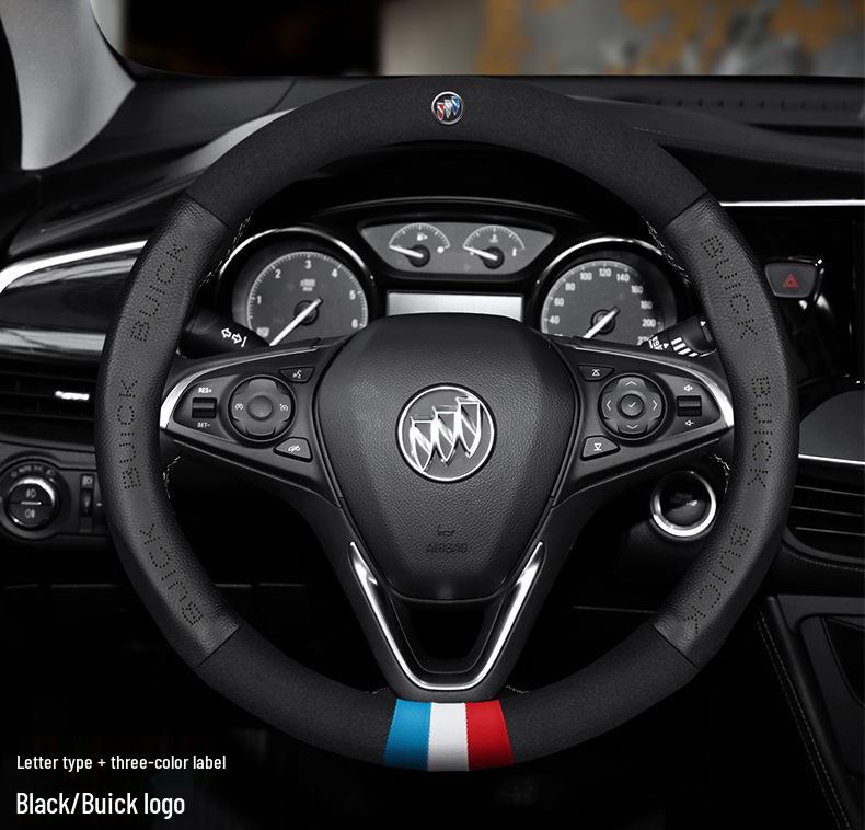 Buick Steering Wheel Cover: Suede & Leather for Envision, LaCrosse, Regal, Verano
