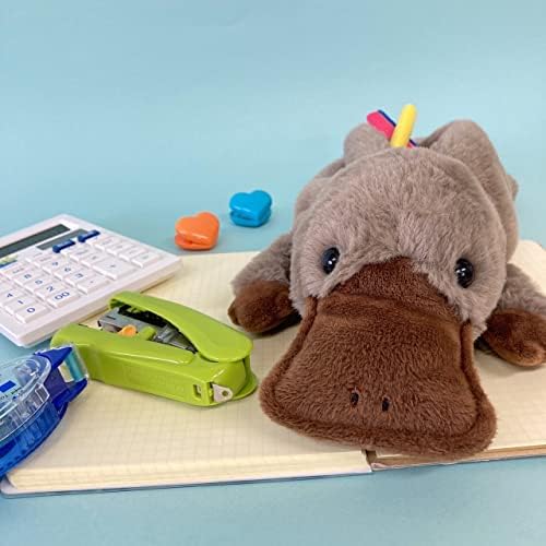 BESTEVER Wild Animal Pencil Case, Plush Pouch, Platypus, 48121