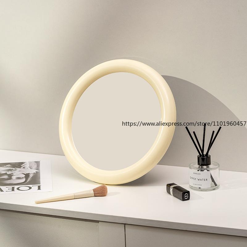 Nordic Ins-Style Makeup Mirror High Appearance Level Portable Desktop Princess Portable Student Dormitory Dressing Mirror