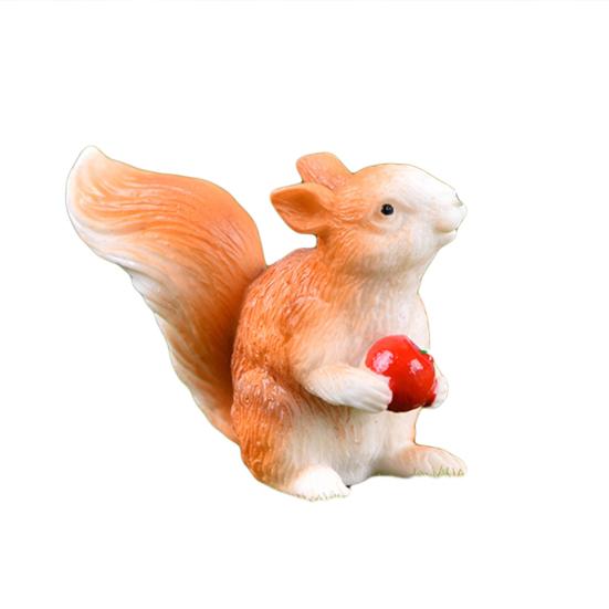 Cute Squirrel Animal Figurine Craft DIY Miniature Fairy Garden Bonsai Ornament