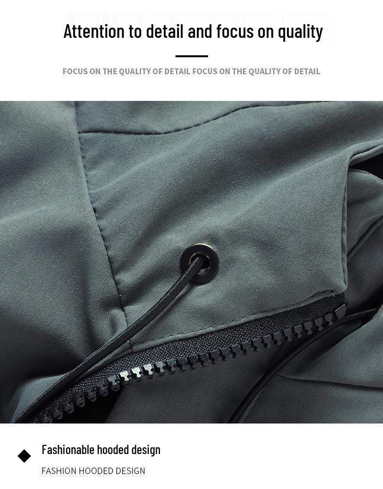 2025 Men's Casual Hooded Jacket - Spring/Autumn Fashion, Lightweight, Loose Fit, Sports Cardigan